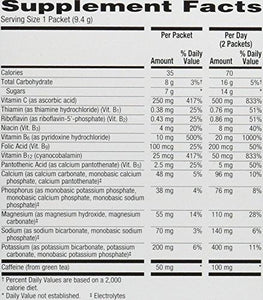 Emergenc Energy+ Dietary Supplement Drink Mix With Caffeine 0.33 Ounce Packets Blueberryacai Flavor 18 Count
