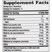Emergenc Immune+ Gummies Immune System Support With 500Mg Vitamin C Dietary Supplement Caffeine Free Gluten Free Raspberry 45 Count