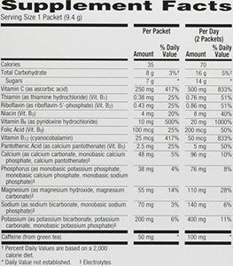 Emergenc Energy+ Dietary Supplement Drink Mix With Caffeine 0.33 Ounce Packets Blueberryacai Flavor 18 Count