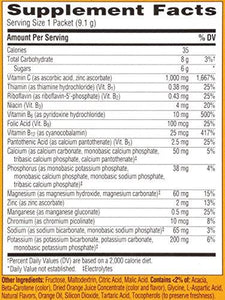 Emergenc Dietary Supplement Drink Mix With 1000 Mg Vitamin C 0.32 Ounce Packets Caffeine Free Super Orange Flavor 10 Count