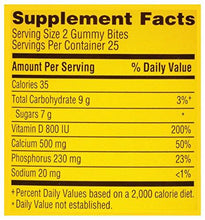 Caltrate Gummy Bites Calcium Vitamin D3 Supplement Black Cherry Orange Strawberry Flavor 50Count Gummies