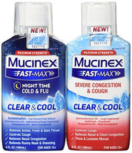 Fastmax Clear Cool Day Severe Congestion/Cough Night Cold Flu Liquid 12Oz 2X6Oz