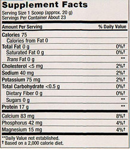 Whey Protein Isolate Natural Chocolate Flavor 437 Grams