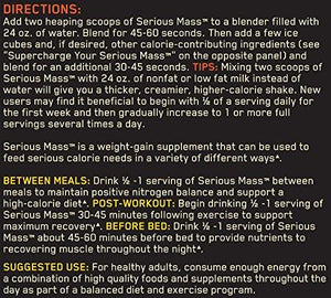 Serious Mass Gainer Protein Powder Chocolate Peanut Butter 6 Pound