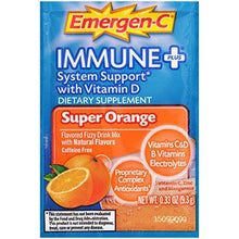 Emergenc Immune+ System Support Dietary Supplement Drink Mix With Vitamin D 1000Mg Vitamin C 0.33 Ounce Packets Super Orange Flavor 30 Count