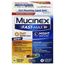 Fastmax Day Severe Cold Night Cold Flu Liquid Gels 24Ct