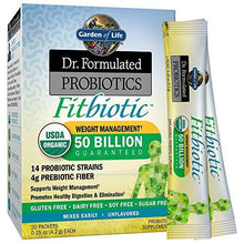 Probiotic Supplement Dr. Formulated Fitbiotic Probiotics Powder For Digestive And Gut Health Shelf Stable 20 Packets