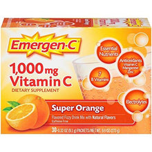 Emergenc Vitamin C Flavored Fizzy Drink Mix Packets Super Orange 30 Ea Pack Of 2