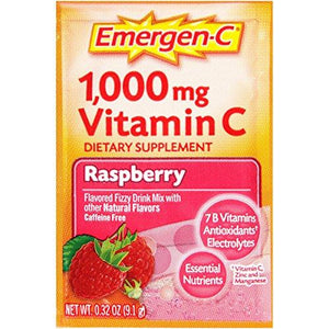 Emergenc Dietary Supplement With 1000Mg Vitamin C Raspberry Flavor 10Count 0.32 Oz. Packets