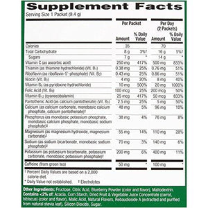 Emergenc Energy+ Dietary Supplement Drink Mix With Caffeine 0.33 Ounce Packets Blueberryacai Flavor 18 Count