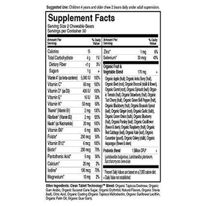Vegetarian Multivitamin Supplement For Kids Vitamin Code Kids Chewable Raw Whole Food Vitamin With Probiotics 60 Chewable Bears