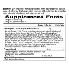Raw Probiotics Kids Acidophilus And Bifidobacteria Organic Probiotic Supports Digestive Health And Immune System Gluten And Soyfree Certified Organic 3.4 Oz