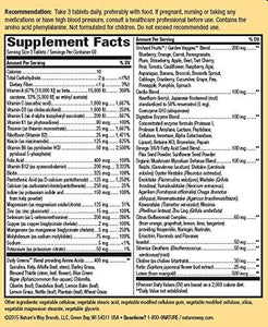 Alive! Max3 Daily Multivitamin No Iron Added Max Potency 180 Tablets