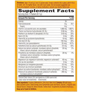 Emergenc Dietary Supplement Drink Mix With 1000 Mg Vitamin C 0.32 Ounce Packets Caffeine Free Super Orange Flavor 10 Count